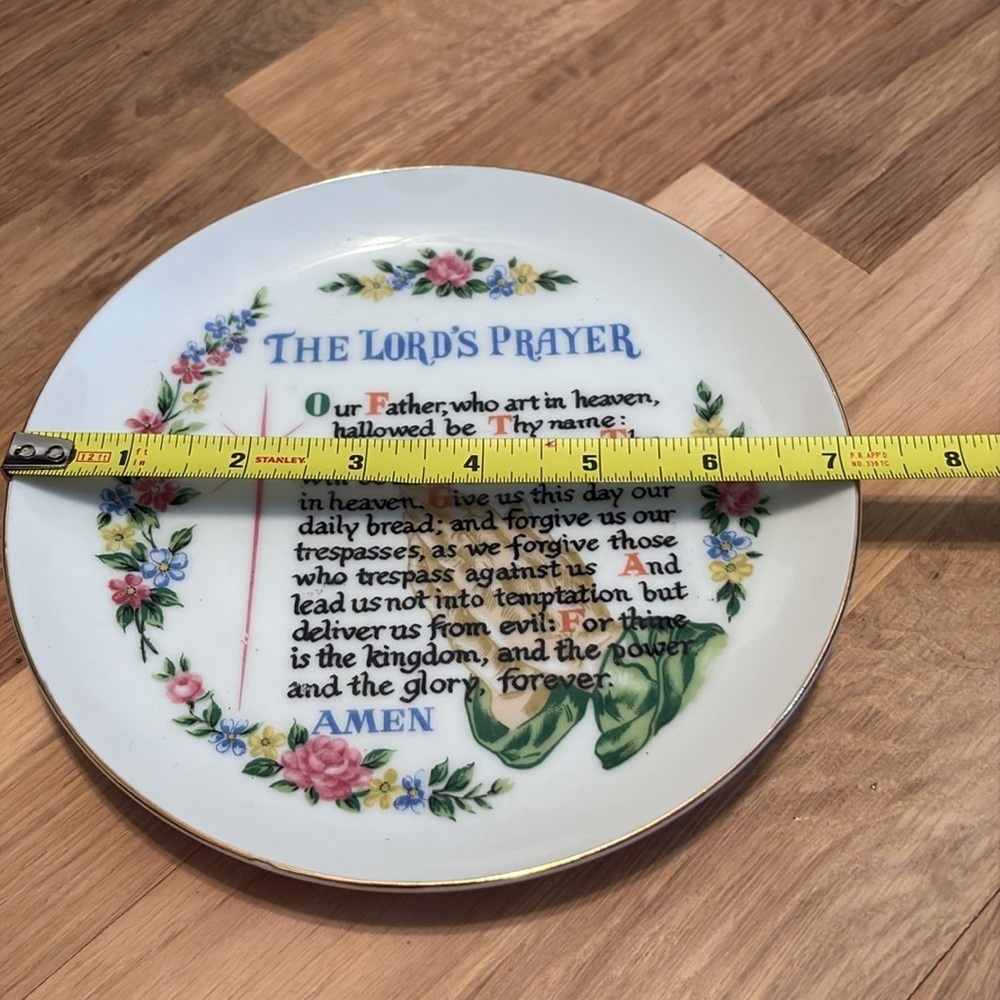 Decorative Plate with The Lord's Prayer - Picture 5 of 5